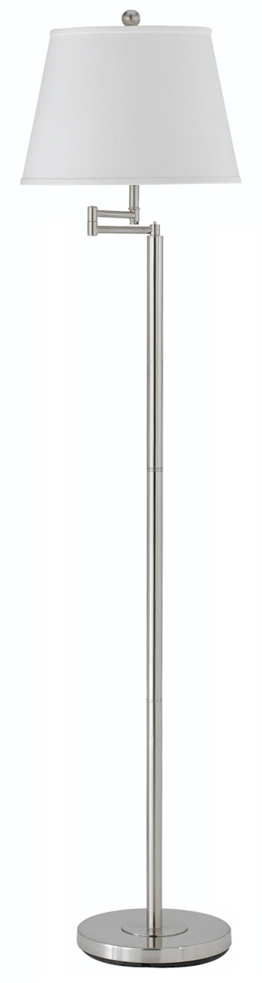 60&#34; Height Metal Floor Lamp in Brushed Steel