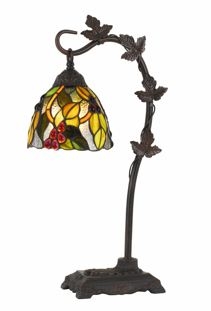 24&#34; Height Metal Tiffany Table Lamp in Bronze Finish
