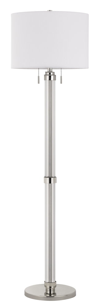 60&#34; Height Metal Floor Lamp in Brushed Steel