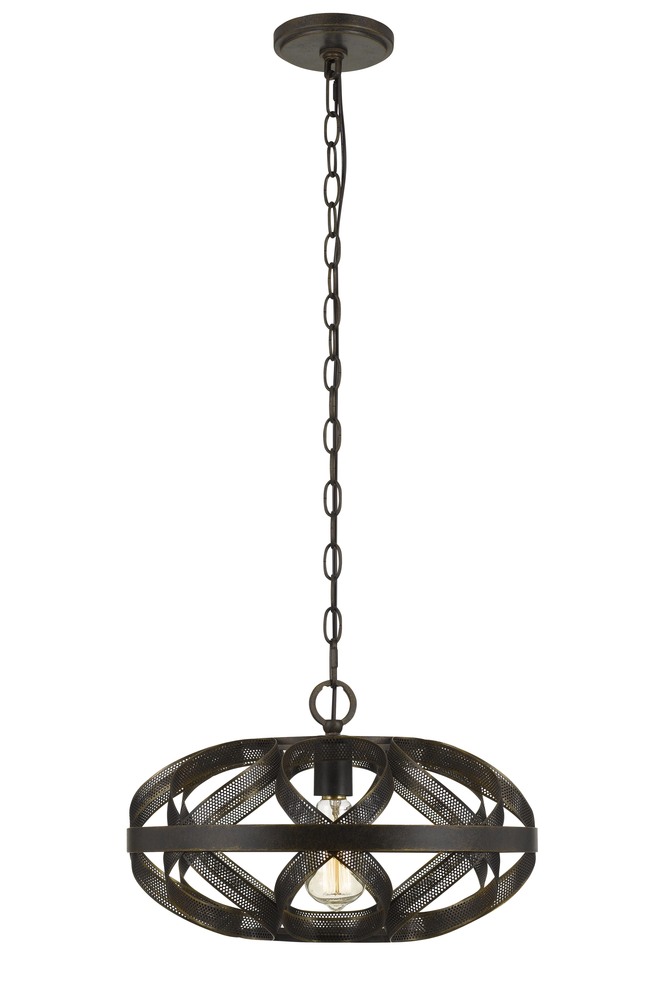 10.5&#34; Height Metal Single Light Pendant in Dark Bronze