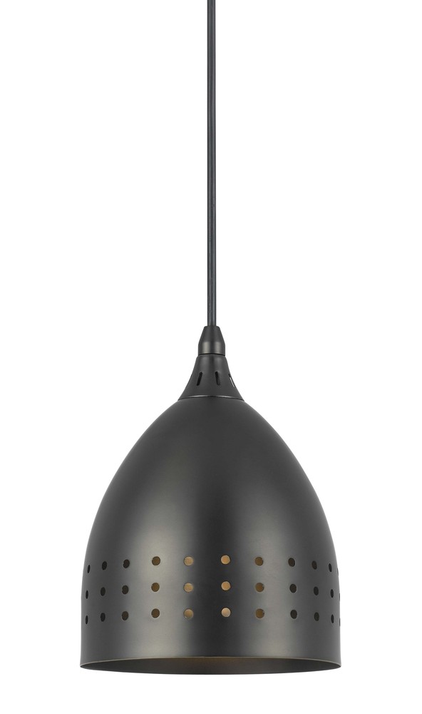 9.1&#34; Tall Metal Pendant with Brushed Steel Finish