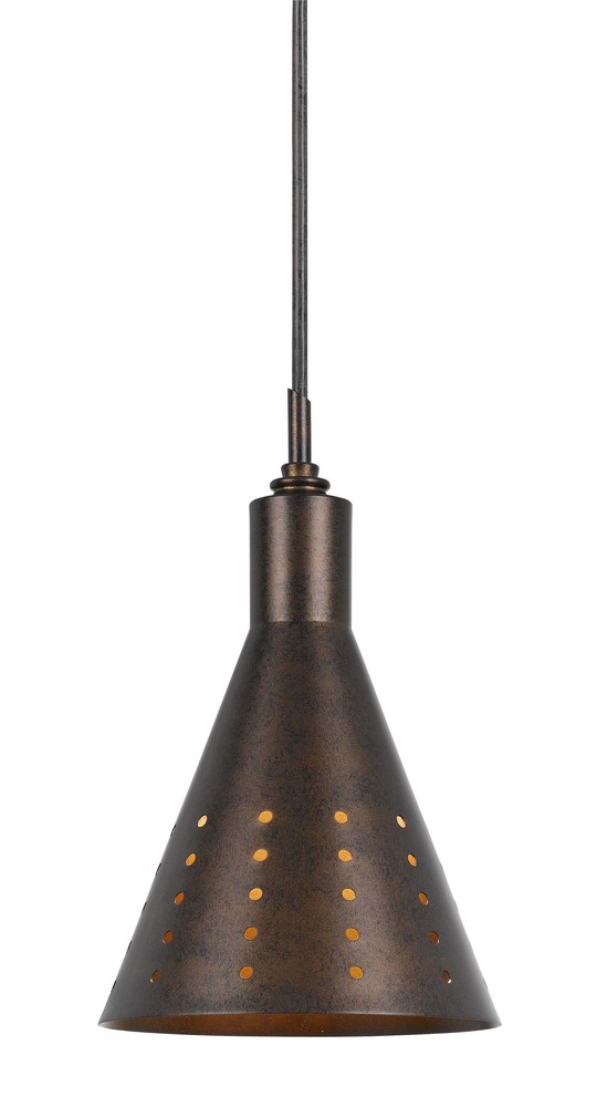 9.8&#34; Tall Metal Pendant in Oil Rubbed Bronze