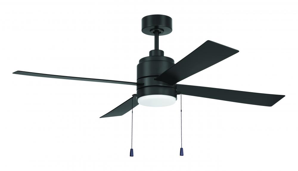 52&#34; Outdoor McCoy 4-Blade w/ Pull Chain in Flat Black w/ Flat Black Blades