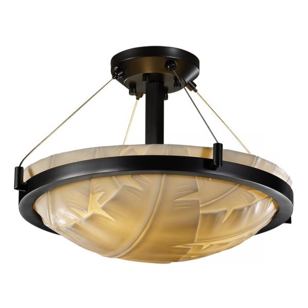 18&#34; Round Semi-Flush Bowl w/ Ring