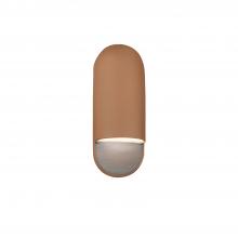 Justice Design Group CER-5620W-ADOB-LED1-1000 - Small ADA Capsule Outdoor LED Wall Sconce