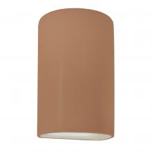 Justice Design Group CER-5260W-ADOB-LED1-1000 - Large ADA LED Cylinder - Closed Top (Outdoor)