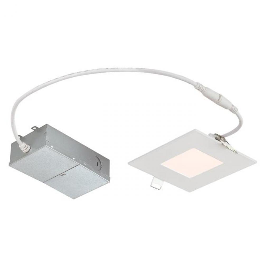 10W Slim Square Recessed LED Downlight 4&#34; Dimmable 4000K, 120 Volt, Box