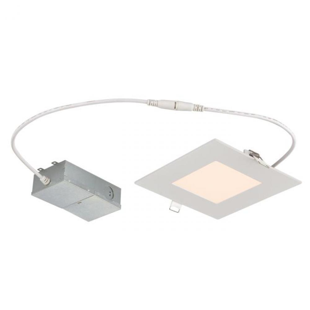12W Slim Square Recessed LED Downlight 6&#34; Dimmable 3000K, 120 Volt, Box