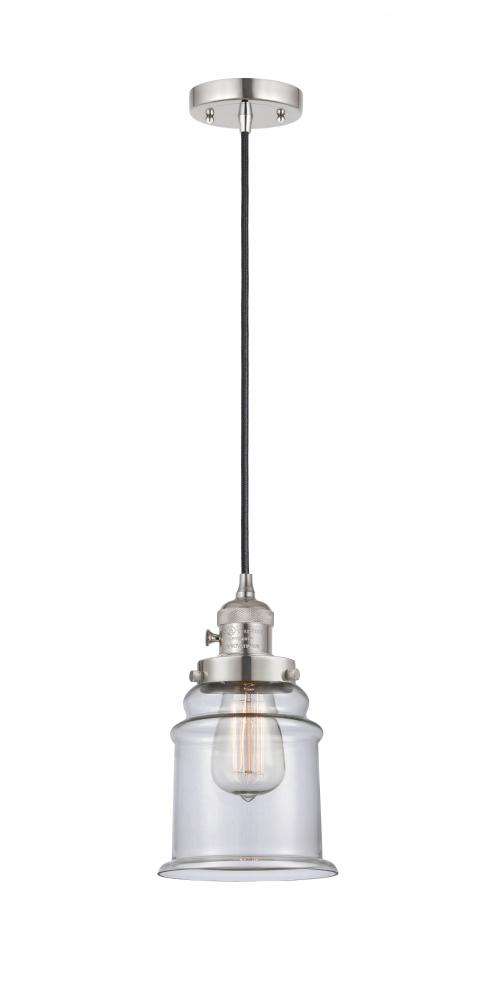 Canton - 1 Light - 6 inch - Polished Nickel - Cord hung - Mini Pendant