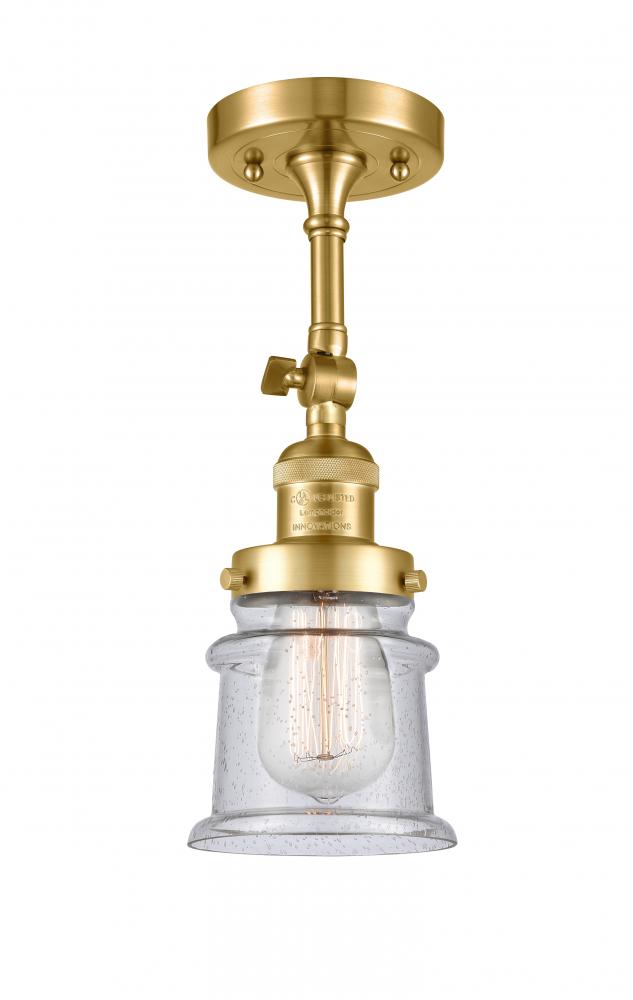 Canton - 1 Light - 5 inch - Satin Gold - Adjustable Semi-Flush Mount