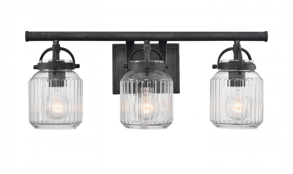 Latreille - 3 Light - 22 inch - Weathered Zinc - Bath Vanity Light