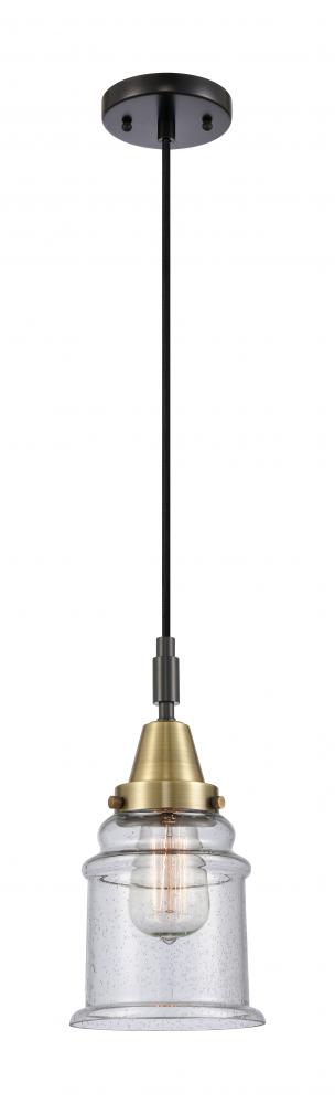 Canton - 1 Light - 7 inch - Black Antique Brass - Mini Pendant