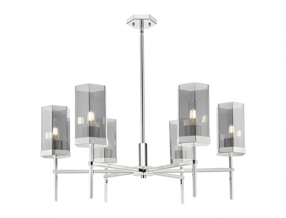 Blakeley - 6 Light - 32 inch - Polished Nickel - Chandelier