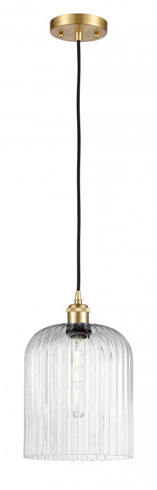 Bridal Veil - 1 Light - 5 inch - Satin Gold - Cord hung - Mini Pendant
