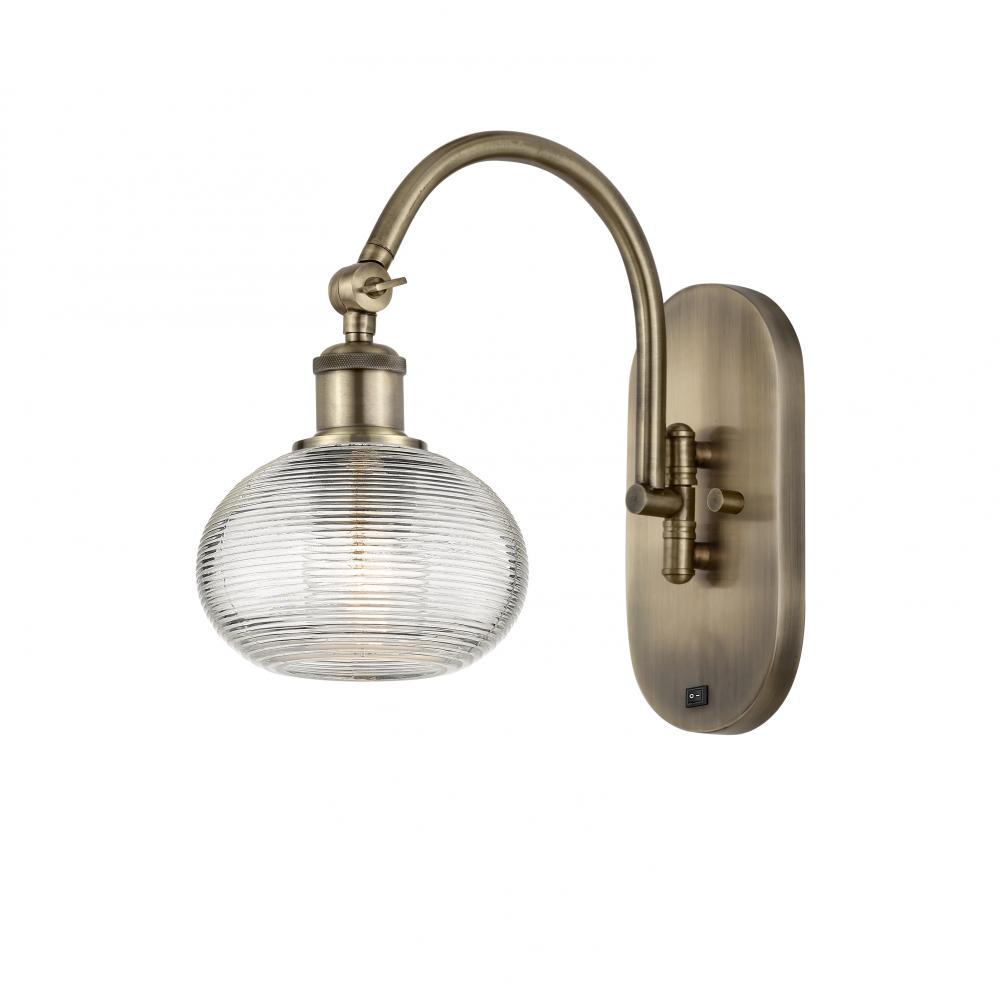 Ithaca - 1 Light - 6 inch - Antique Brass - Adjustable Swing Arm