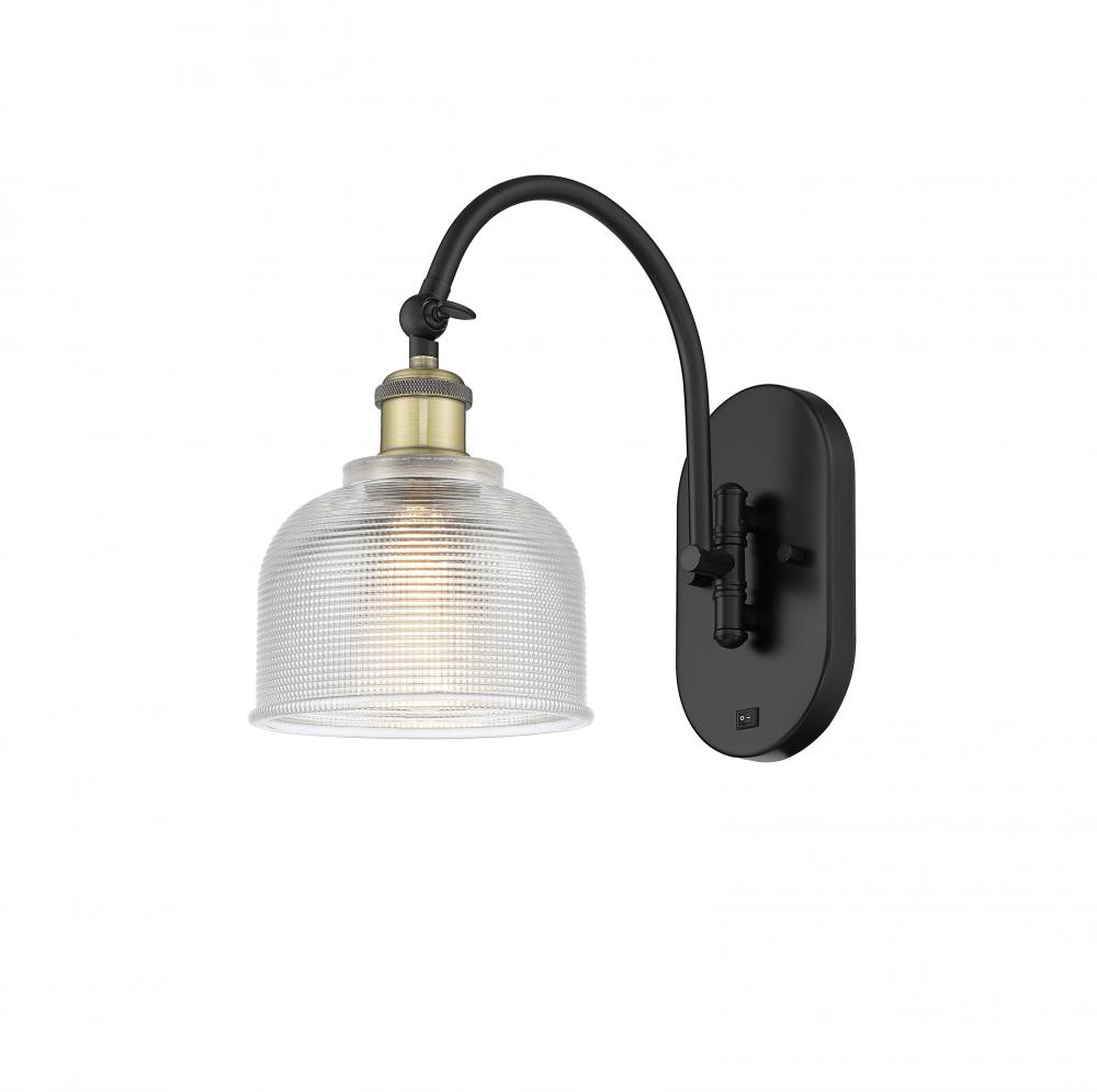 Dayton - 1 Light - 6 inch - Black Antique Brass - Adjustable Swing Arm