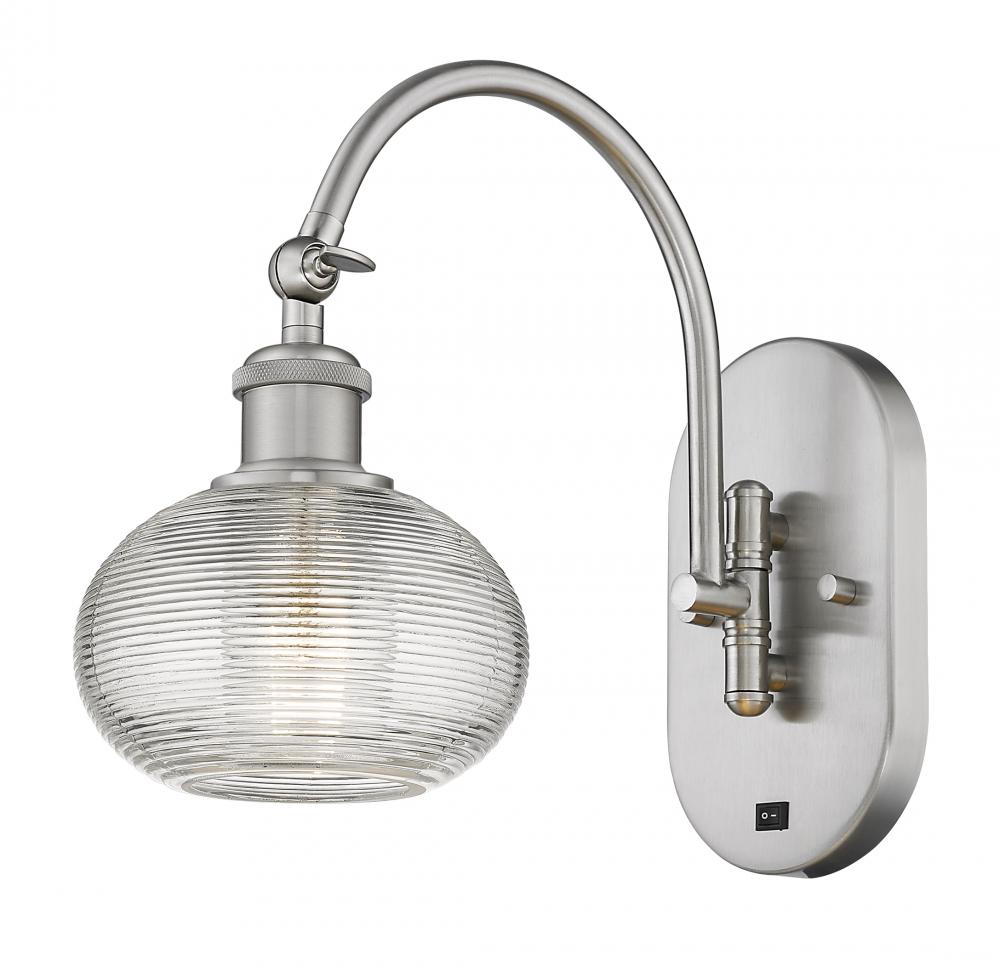 Ithaca - 1 Light - 6 inch - Brushed Satin Nickel - Adjustable Swing Arm