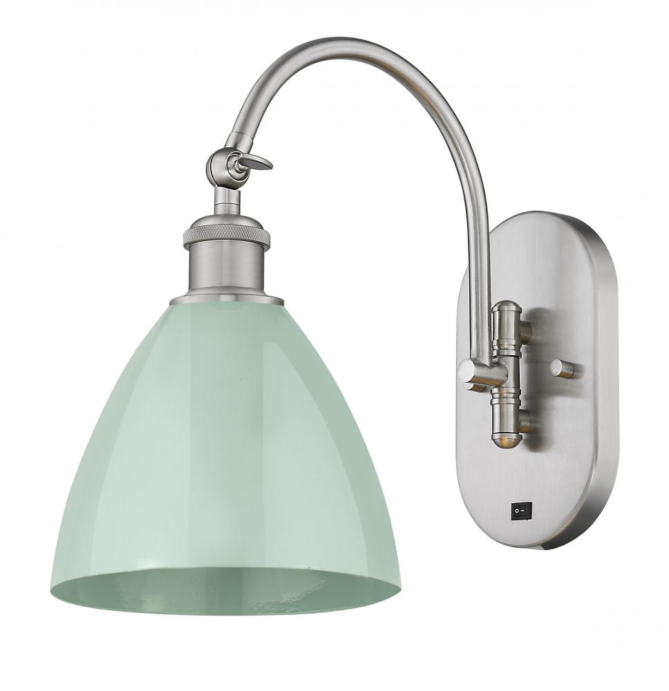 Plymouth - 1 Light - 8 inch - Brushed Satin Nickel - Adjustable Swing Arm