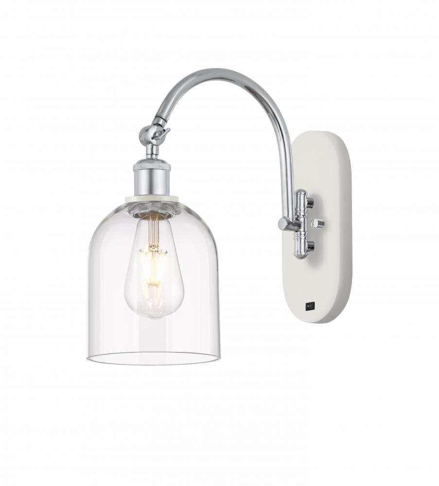 Bella - 1 Light - 6 inch - White Polished Chrome - Adjustable Swing Arm