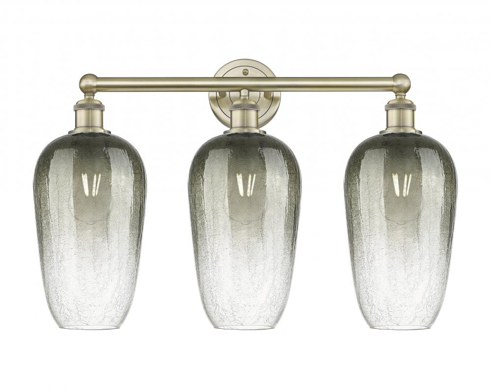 Brookhaven Flute - 3 Light - 25 inch - Antique Brass - Bath Vanity Light