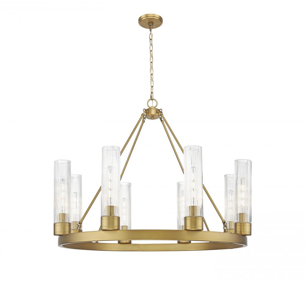 Boreas - 6 Light - 36 inch - Brushed Brass - Chandelier