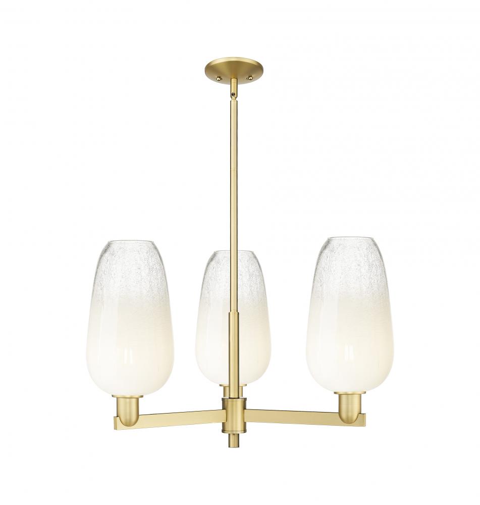 Brookhaven Flute - 3 Light - 18 inch - Satin Gold - Flush Mount