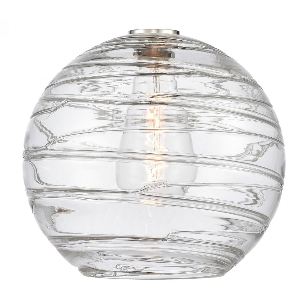 Deco Swirl 12&#34; Clear Glass