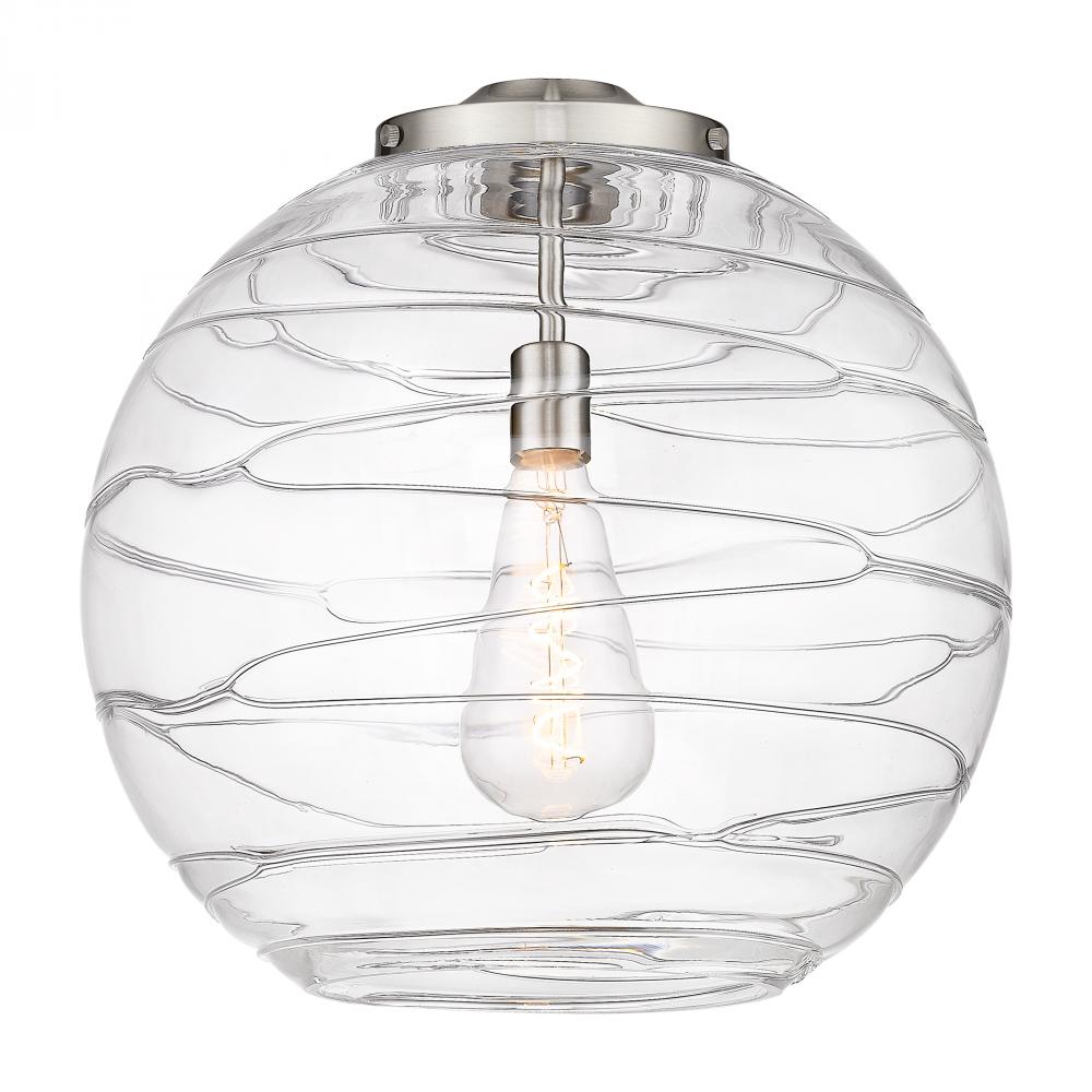 Deco Swirl 18&#34; Clear Glass