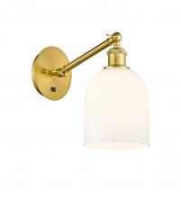 Innovations Lighting 317-1W-SG-G558-6GWH - Bella - 1 Light - 6 inch - Satin Gold - Adjustable Sconce