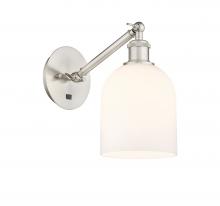 Innovations Lighting 317-1W-SN-G558-6GWH - Bella - 1 Light - 6 inch - Brushed Satin Nickel - Adjustable Sconce