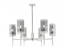 Innovations Lighting 463-6CR-PN-G463-8SM - Blakeley - 6 Light - 32 inch - Polished Nickel - Chandelier