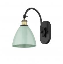 Innovations Lighting 518-1W-BAB-MBD-75-SF - Plymouth - 1 Light - 8 inch - Black Antique Brass - Adjustable Swing Arm