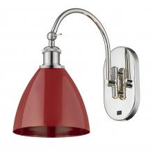 Innovations Lighting 518-1W-PN-MBD-75-RD - Plymouth - 1 Light - 8 inch - Polished Nickel - Adjustable Swing Arm