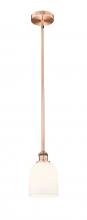 Innovations Lighting 616-1S-AC-G558-6GWH - Bella - 1 Light - 6 inch - Antique Copper - Cord hung - Mini Pendant