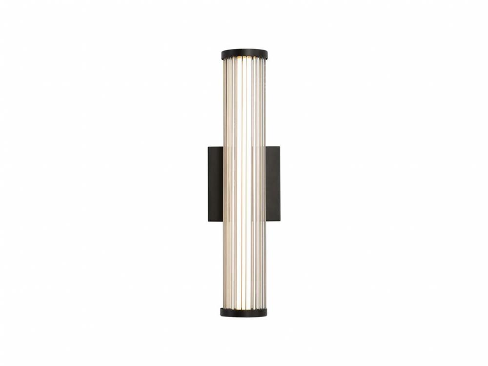 Rodara LED 17&#34; Wall Sconce - Outdoor in Matte Black with Clear Glass Shade