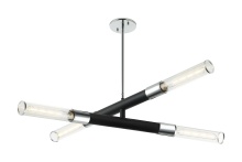 Matteo Lighting C66806MBAG - Asterisk Matte Black + Aged Gold Brass Pendant