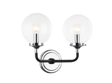 Matteo Lighting W58202CHCL - Particles Black and Chrome Wall Sconce