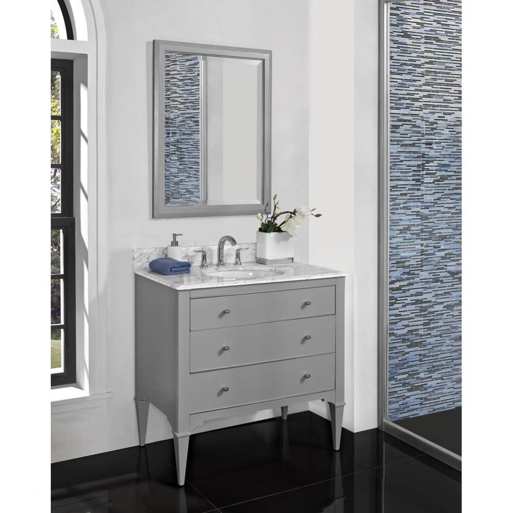 Charlottesville w/Nickel 36&apos;&apos; Vanity - Light Gray