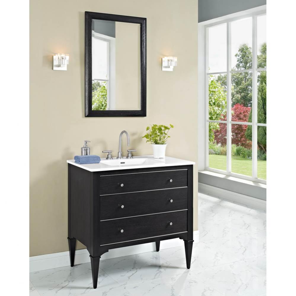 Charlottesville w/Nickel 36&apos;&apos; Vanity - Vintage Black