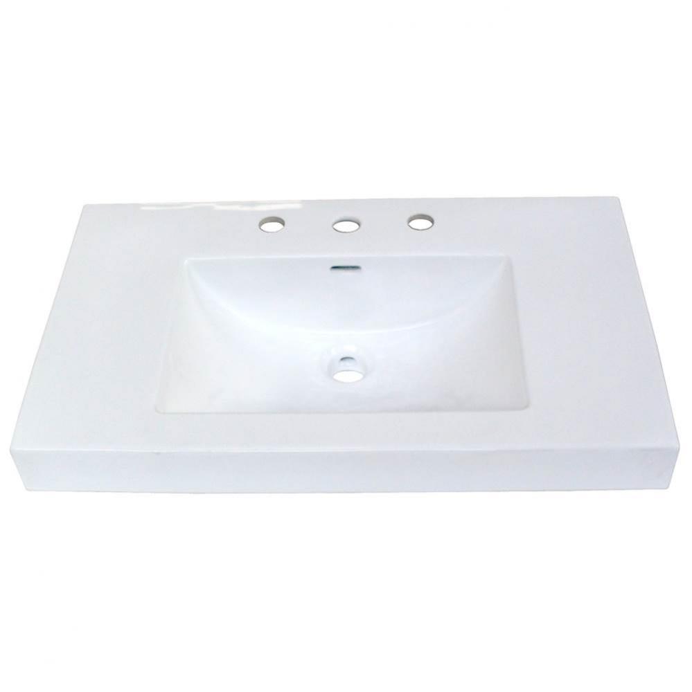 30x18&apos;&apos; White Ceramic Sink