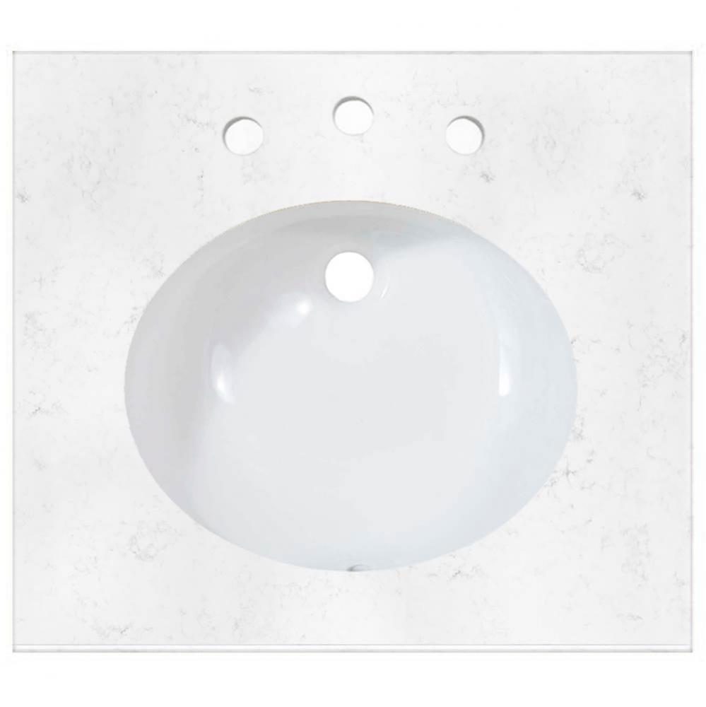 2cm (3/4&apos;&apos;) 25&apos;&apos; Carrera (CQ) Quartz Top - 8&apos;&apos; widespread