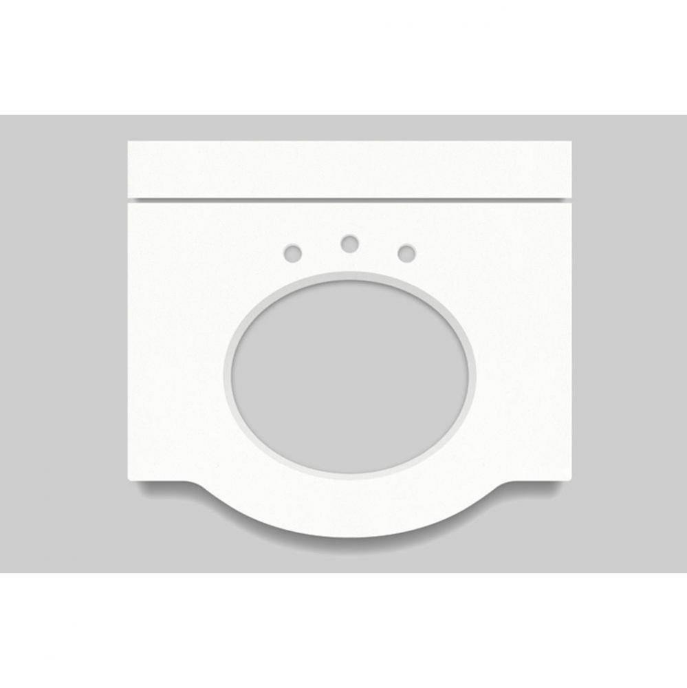 2inch - 31&apos;&apos; Blizzard (BZ) Quartz Top - 8&apos;&apos; widespread