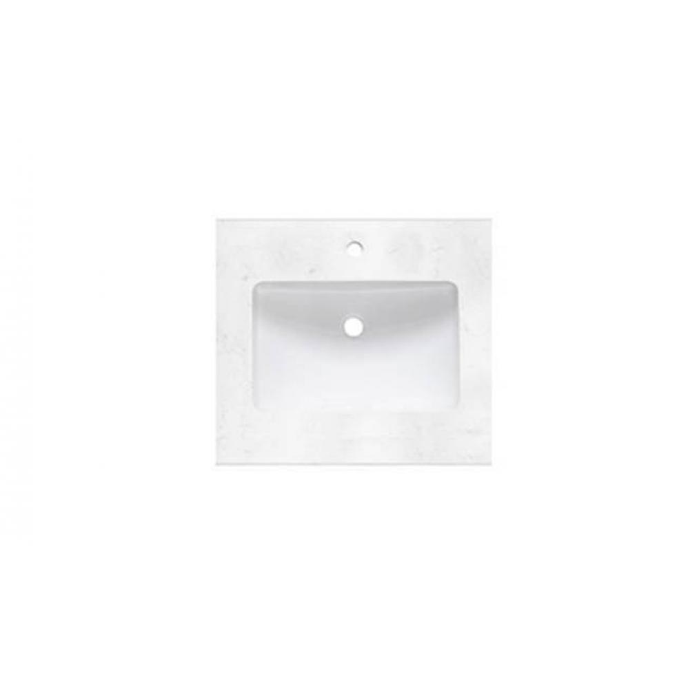 2cm (3/4&apos;&apos;) 25&apos;&apos; Carrera (CQ) Quartz Top - single hole