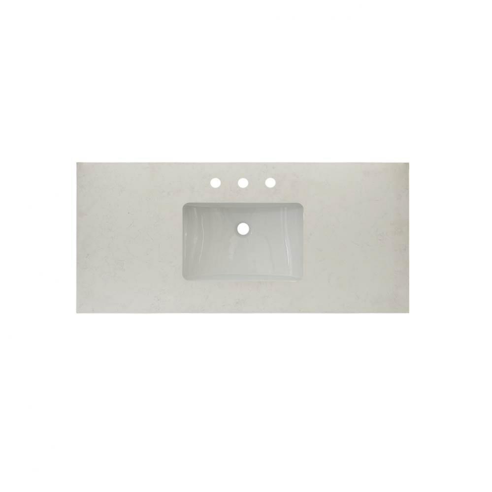 2cm (3/4&apos;&apos;) 49&apos;&apos; Carrera (CQ) Quartz Top - 8&apos;&apos; widespread