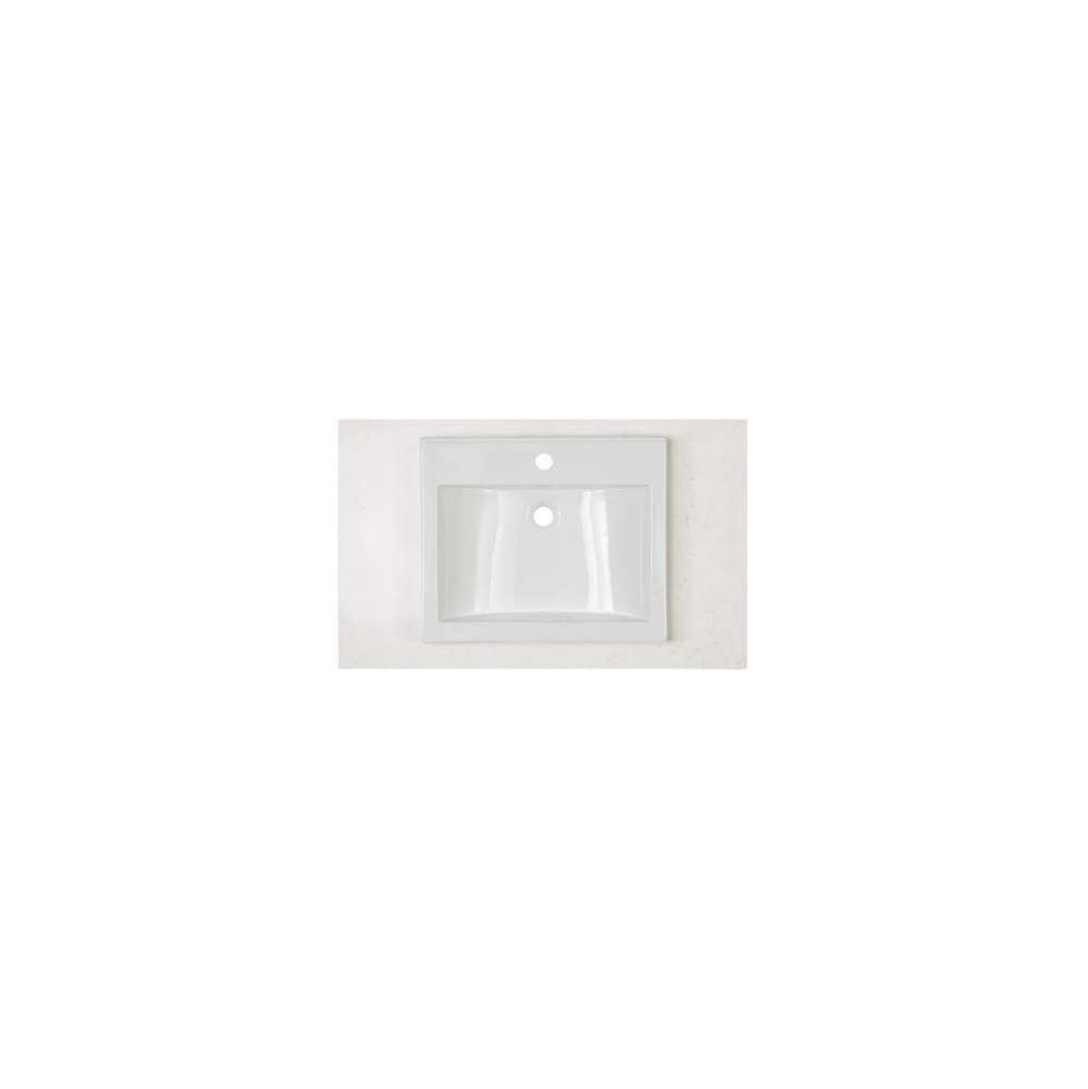 2cm (3/4&apos;&apos;) 36x22&apos;&apos; Vessel Carrera (CQ) Quartz Top