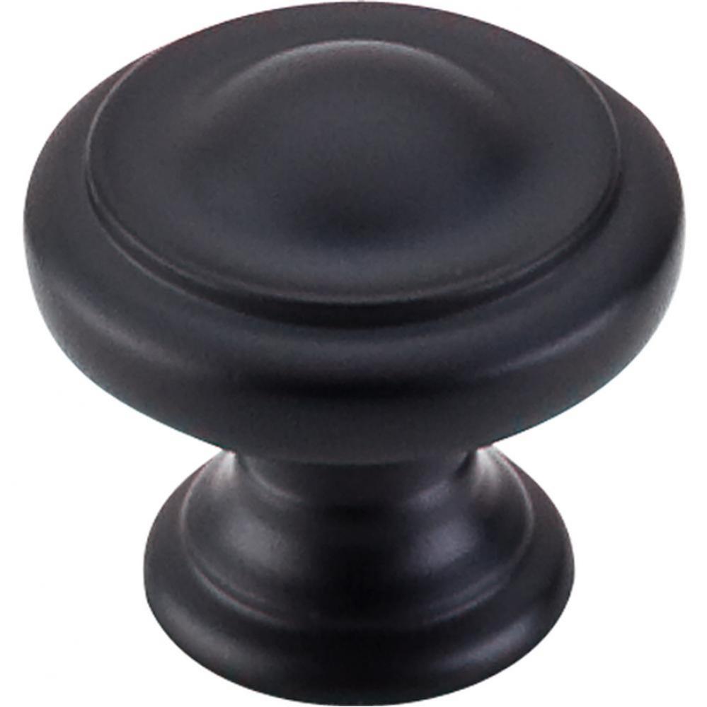 Dome Knob 1 1/8 Inch Flat Black