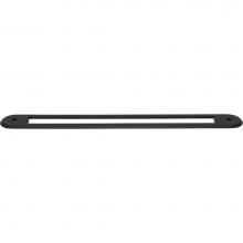 Top Knobs TK3359BLK - Brockwell Appliance Backplate 18 Inch (c-c) Flat Black