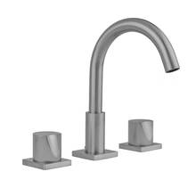 Jaclo 8881-TSQ672-0.5-MBK - Uptown Contempo Faucet with Square Escutcheons & Thumb Handles- 0.5 GPM