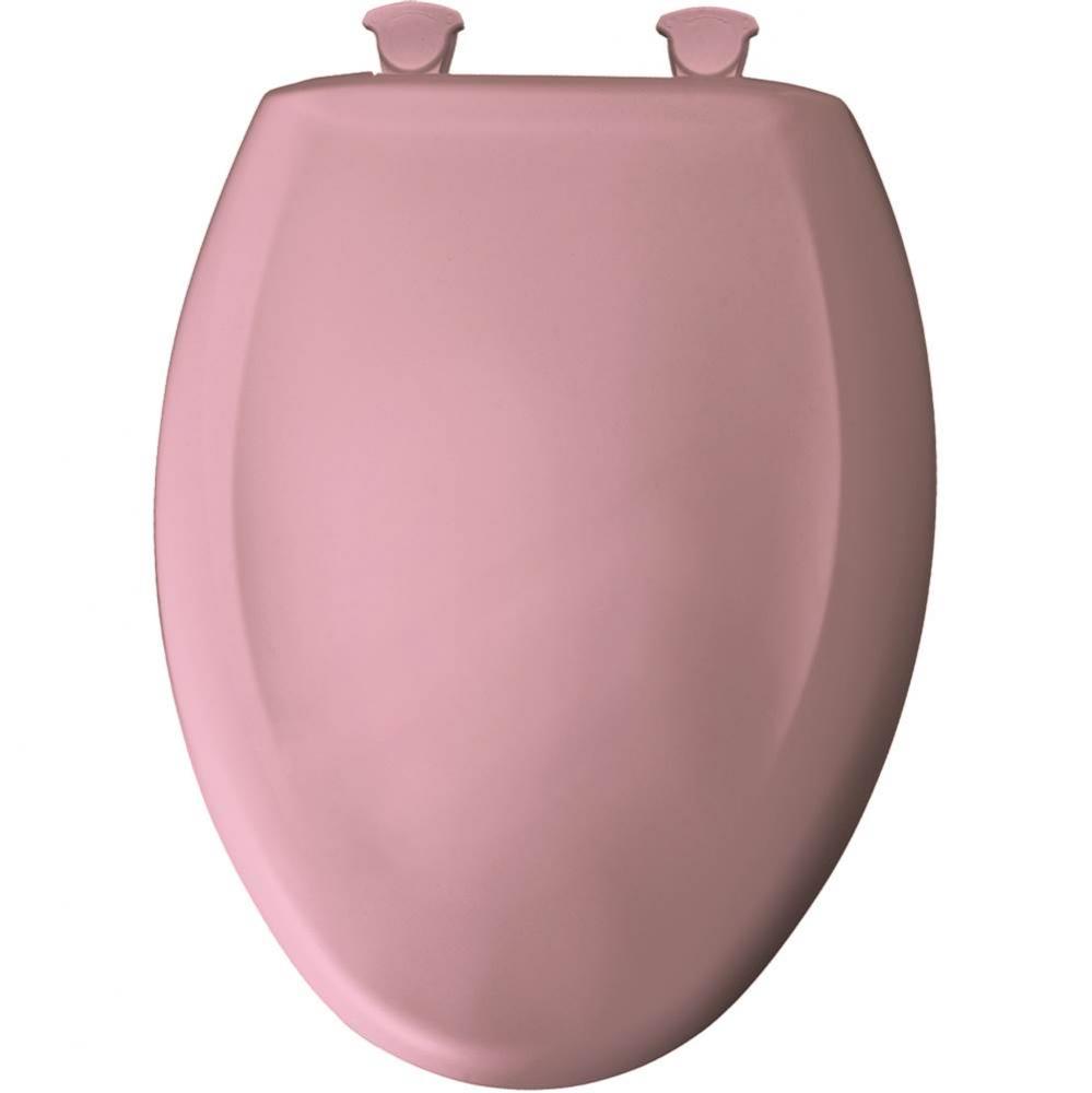 Elongated Plastic Toilet Seat in Pink Champagne with STA-TITE Seat Fastening System, Easy-Clean &a