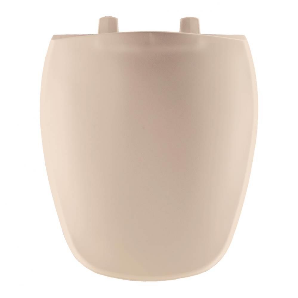 Round Plastic Toilet Seat in Blush fits Eljer Emblem with Top-Tite Hinge
